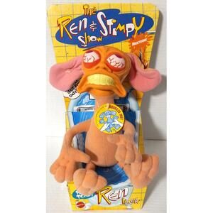Vintage The Ren & Stimpy Show Ren Hoek "Rude Toon" 10" Plush Doll Mattel NIP